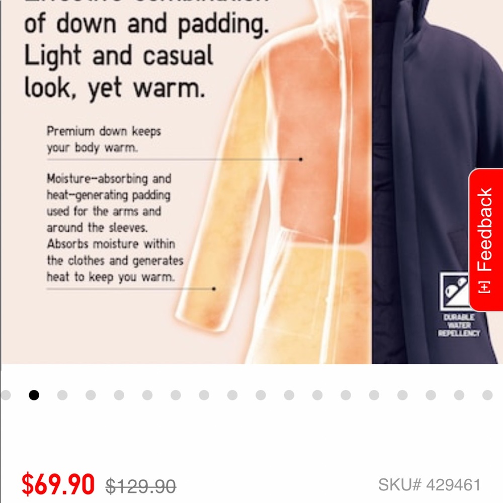 Warm and cute Uniqlo Long hybrid coat (sold out online) - Picture 3 of 5